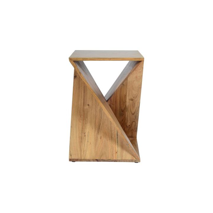 Jofran Solid Mango Hardwood Modern Angled Jasper Table