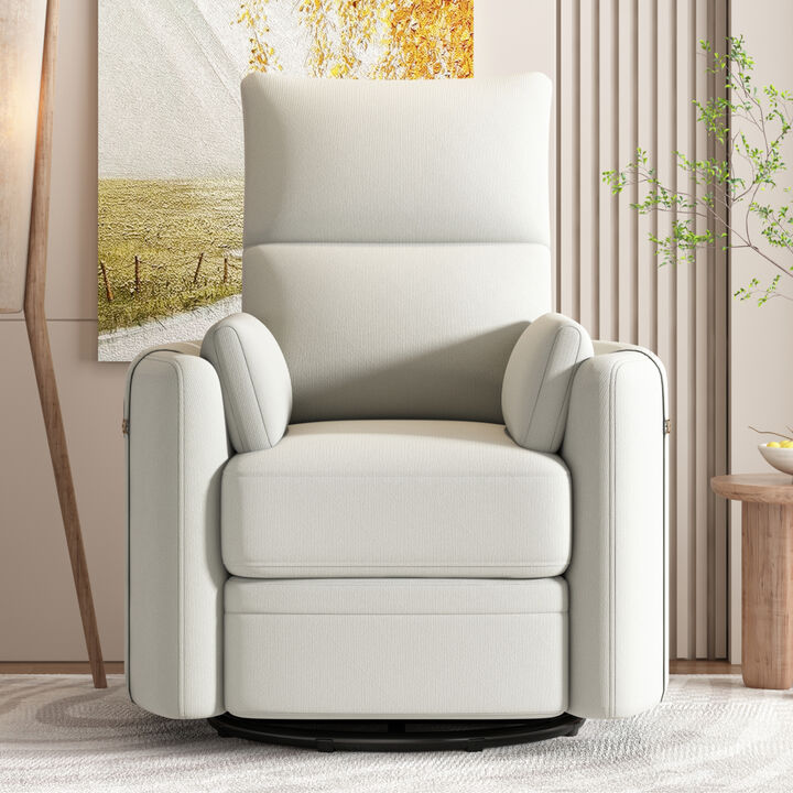 360 Swivel Recliner with Removable Pillows for Living Room