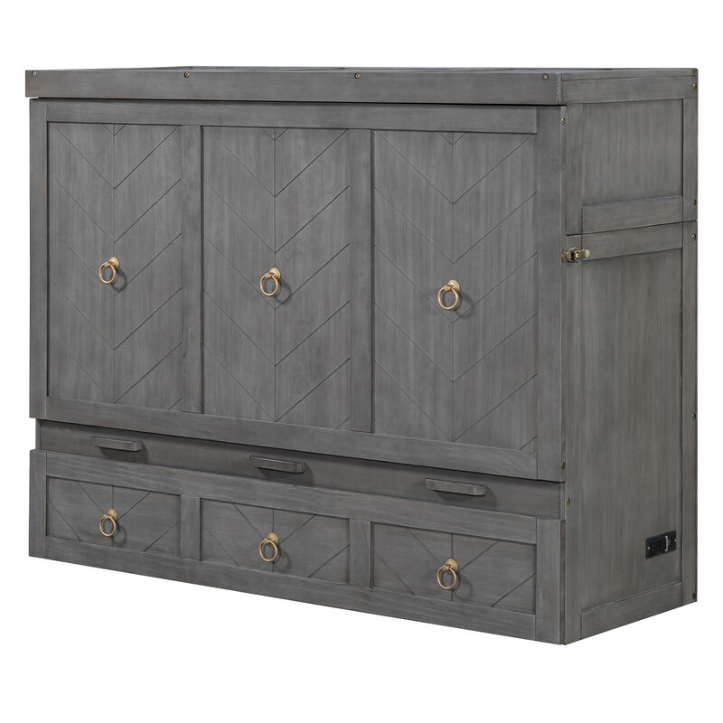 Merax Space-saving Murphy Bed with USB Port
