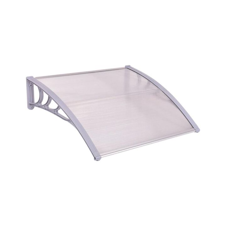 Hivvago 40 x 40 Inch Outdoor Polycarbonate Front Door Window Awning Canopy