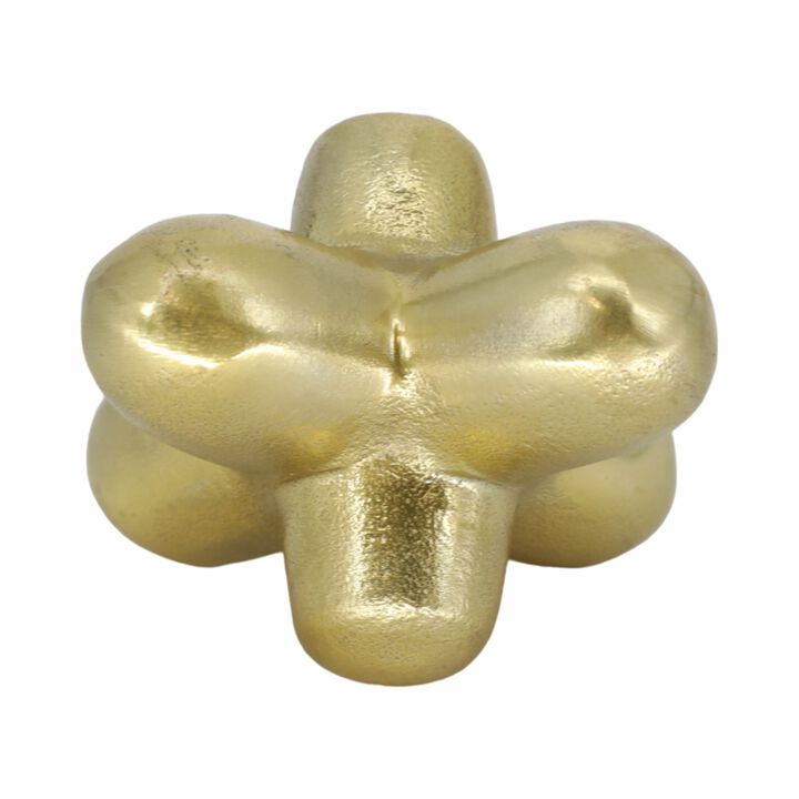 Gold Geometric Orb Sculpture