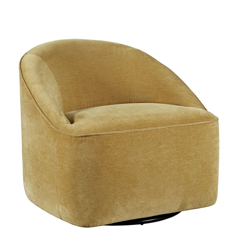 Jofran Lulu Mid-Century Modern Upholstered Casual Swivel Accent Chair