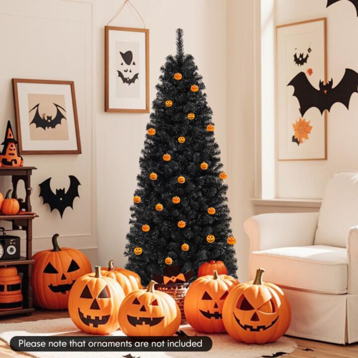 Hivvago Pre-lit Christmas Halloween Tree with PVC Branch Tips and Warm White Lights