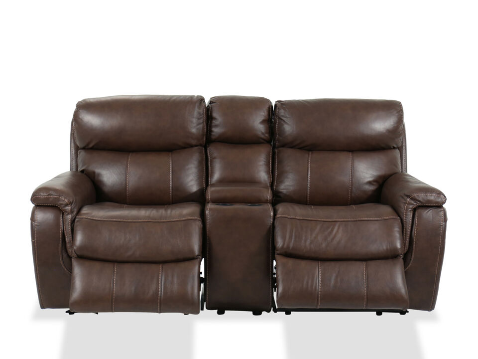 Cheer Leather Power Reclining Loveseat