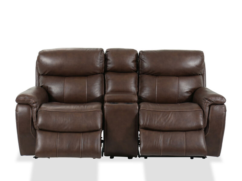 Cheer Leather Power Reclining Loveseat