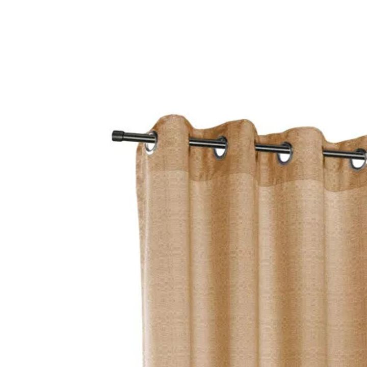 Pawleys Island Sunbrella Outdoor Gazebo Grommeted Textured Curtain Panel - 50"x84", Linen/Sesame