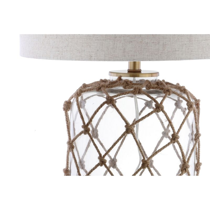 Mer Glass and Rope LED Table Lamp
