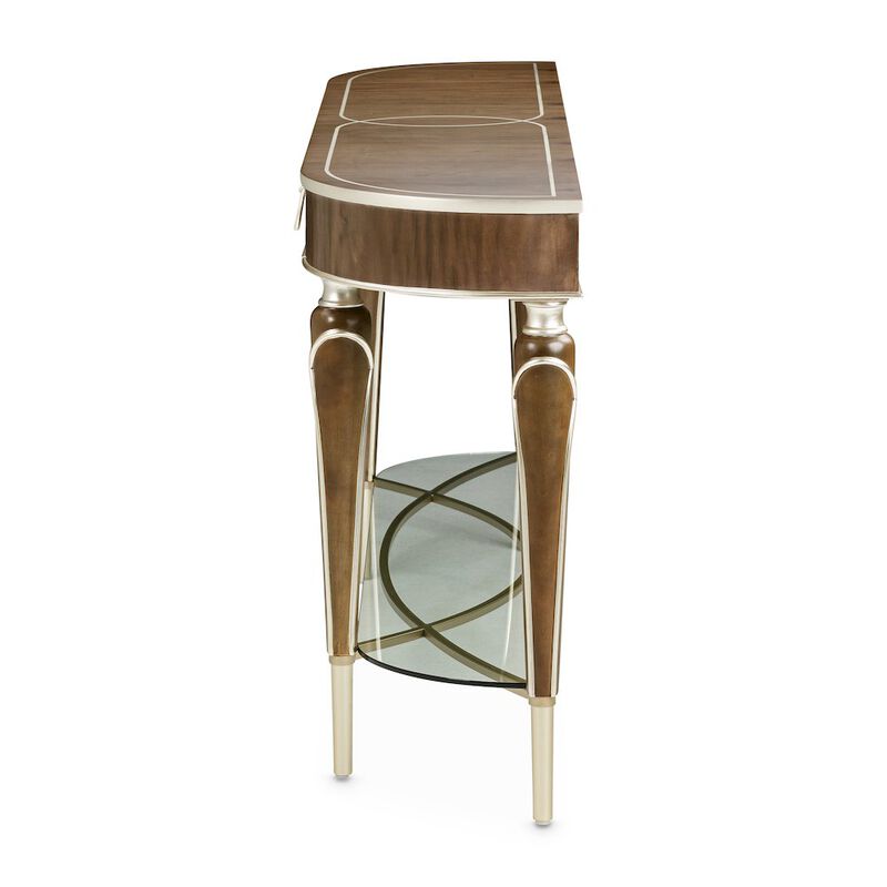 Michael Amini Villa Cherie Console Table - Hazelnut