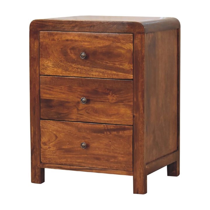 Artisan Furniture Naya3 Drawer Solid Wood Nightstand