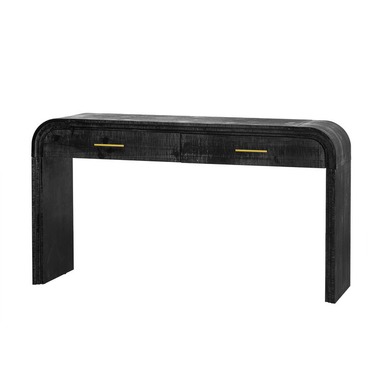 Retro Console Table with Drawers for Living Room