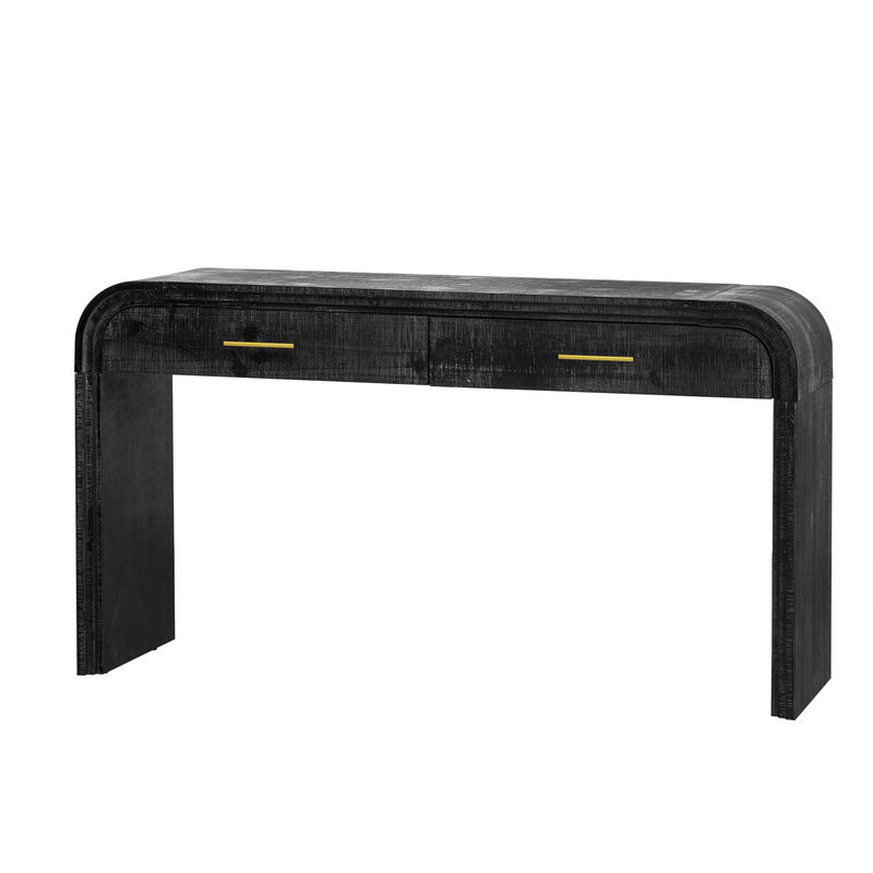 Retro Console Table with Drawers for Living Room