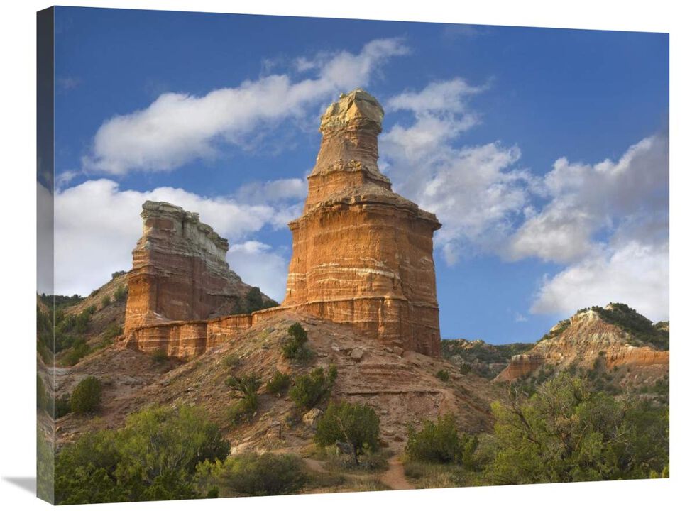 Rock formation called the Lighthouse, Palo Duro Canyon State Park, Texas-Canvas Art-32x24