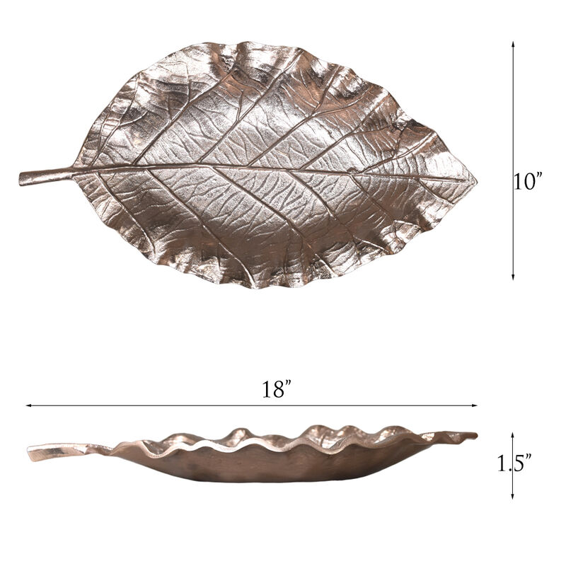 Handmade Decorative Gold Color Coated 7.08 x 3.74 x 0.78 Inches Aluminium Tray 054AB BBH Home's
