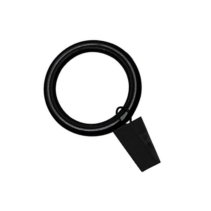 Set of 7 Curtain Clip Rings with Nylon Lining, Silent Glide