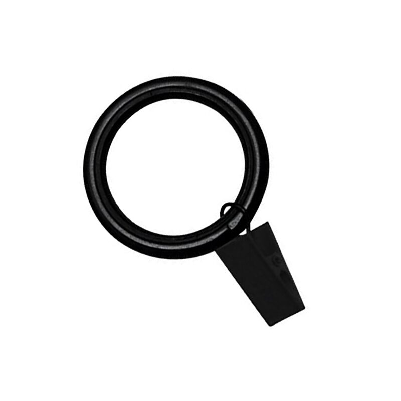 Set of 7 Curtain Clip Rings with Nylon Lining, Silent Glide