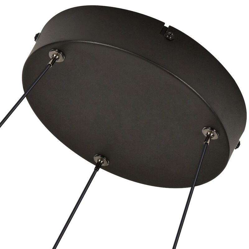 VONN Lighting 6-Light Pendant Lighting Height Adjustable Integrated LED Black Chandelier