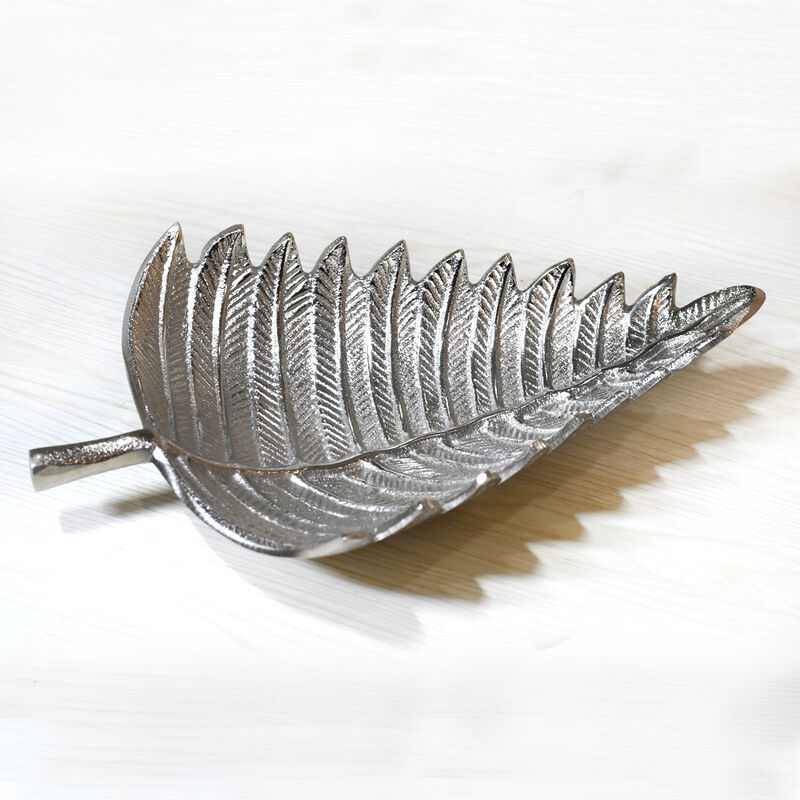 Handmade Decorative Bronze Color Coated 13.38 x 9.05 x 2.75  Inches Aluminium Tray 034AB BBH Home's