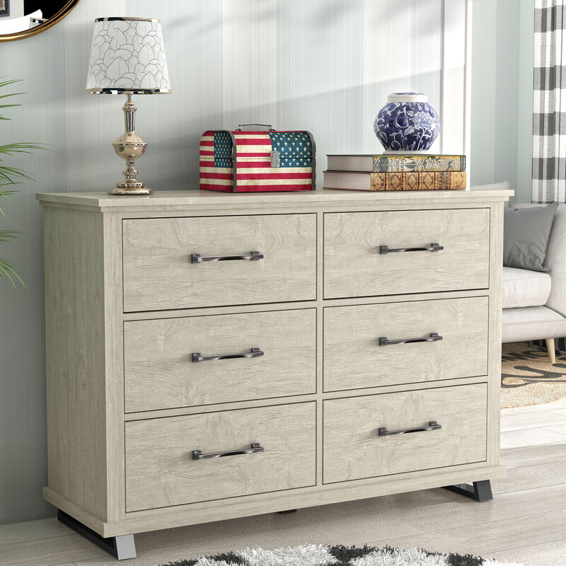 FESTIVO Spacious and Stylish 52" Extra-Wide 6-Drawer Dresser