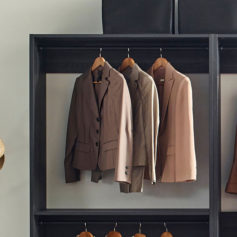 Prosper Gray Freestanding Walk in Wood Closet System