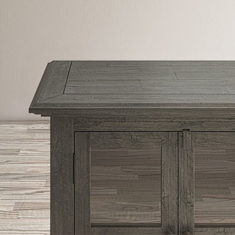 Jofran Rustic Shores 54 Coastal Distressed Acacia Four-Door Credenza Cabinet