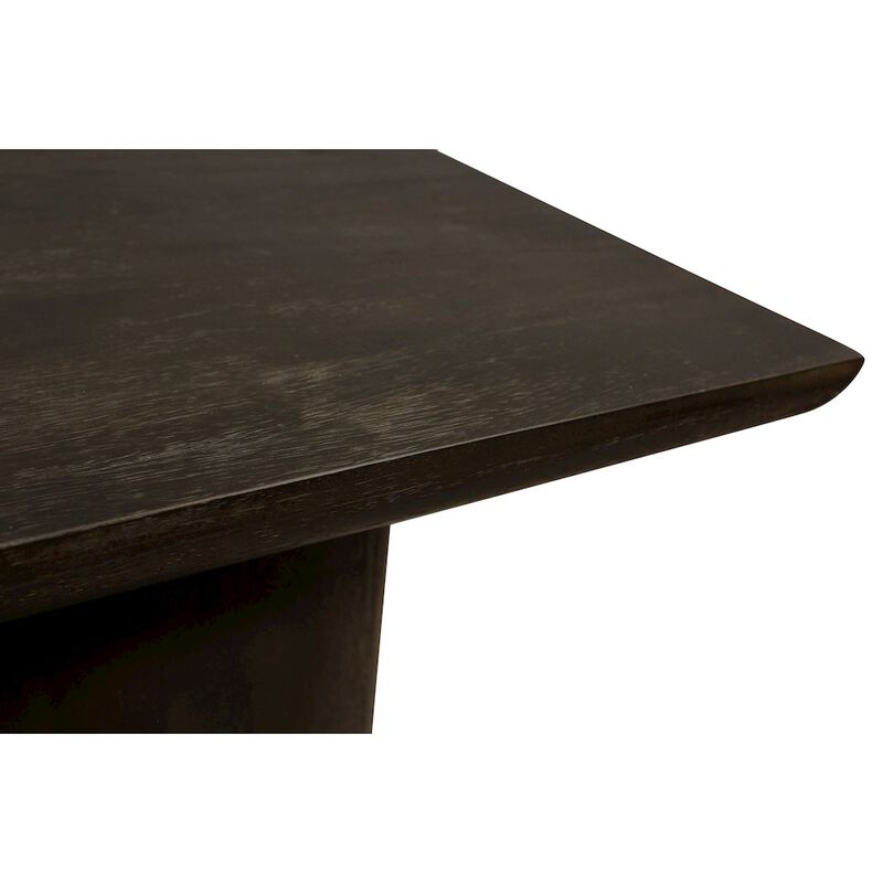 Alex Hamilton Sullivan 24 Solid Wood Square Top End Table in Dark Brown Finish