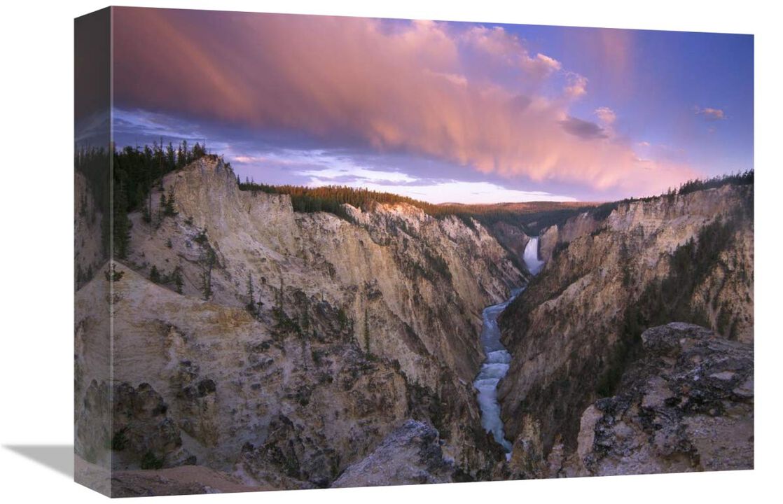Lower Yellowstone Falls, Yellowstone National Park, Wyoming-Canvas Art-16x12