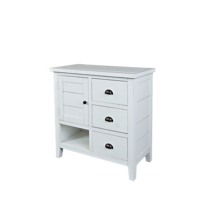 Jofran Artisan's Craft Rustic Farmhouse Distressed Solid Wood Accent Chest