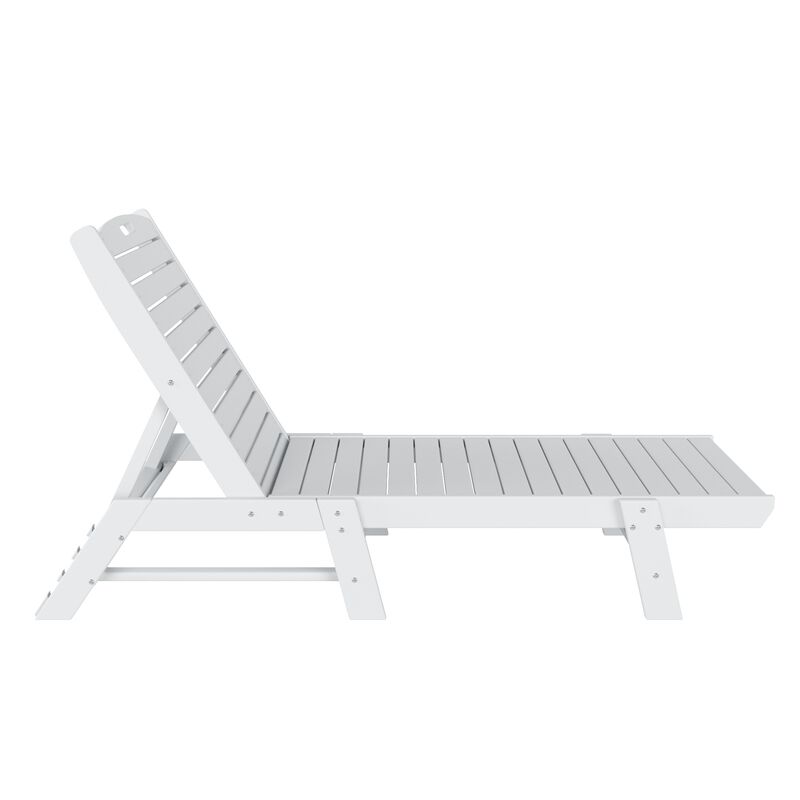 Reclining Outdoor Patio Adjustable Chaise Lounge Chair