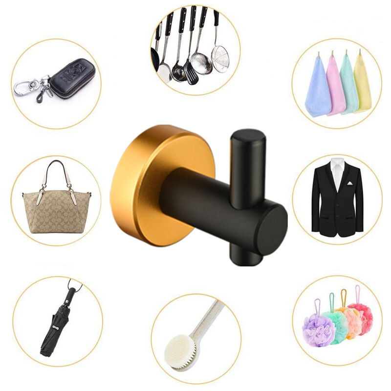 6 Piece Bathroom Towel Rack Set Wall Mount 0007
