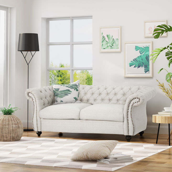 Merax Traditional Chesterfield Loveseat Sofa