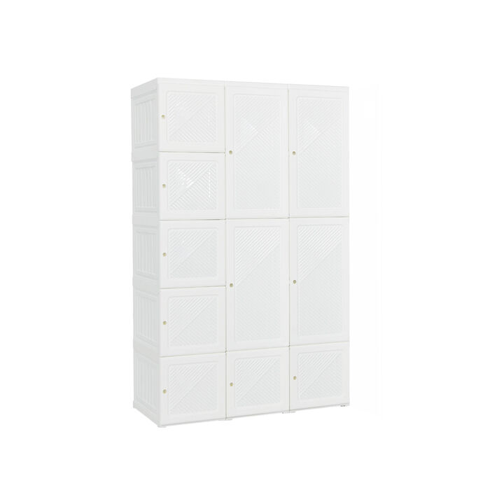 Clothes Foldable Armoire Wardrobe Closet with Cubby Storage