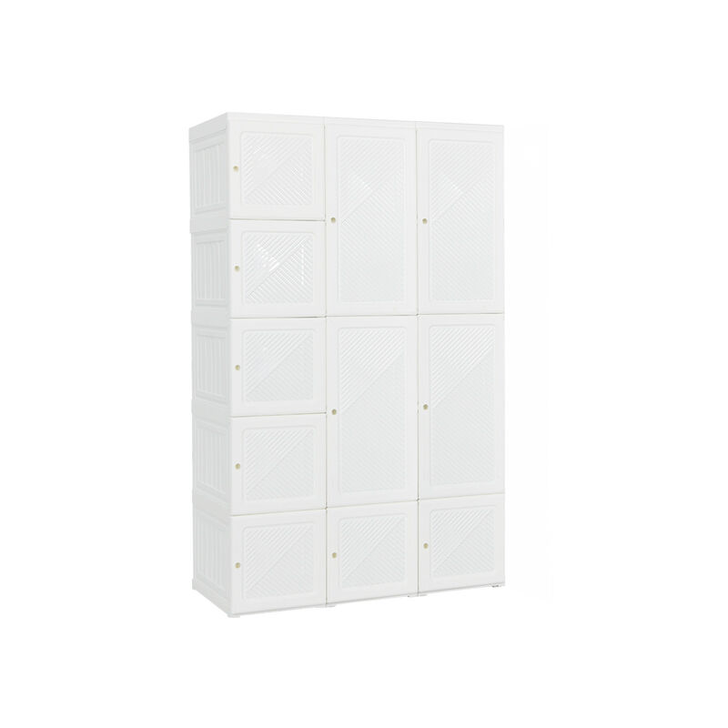 Clothes Foldable Armoire Wardrobe Closet with Cubby Storage
