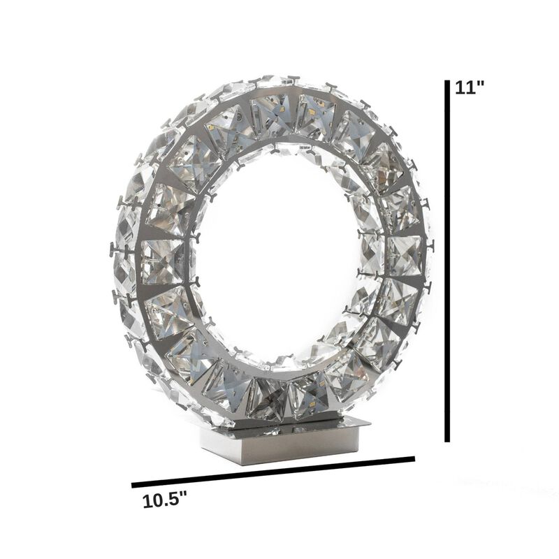 Round Crystal Extravaganza 11 Table Lamp Integrated LED