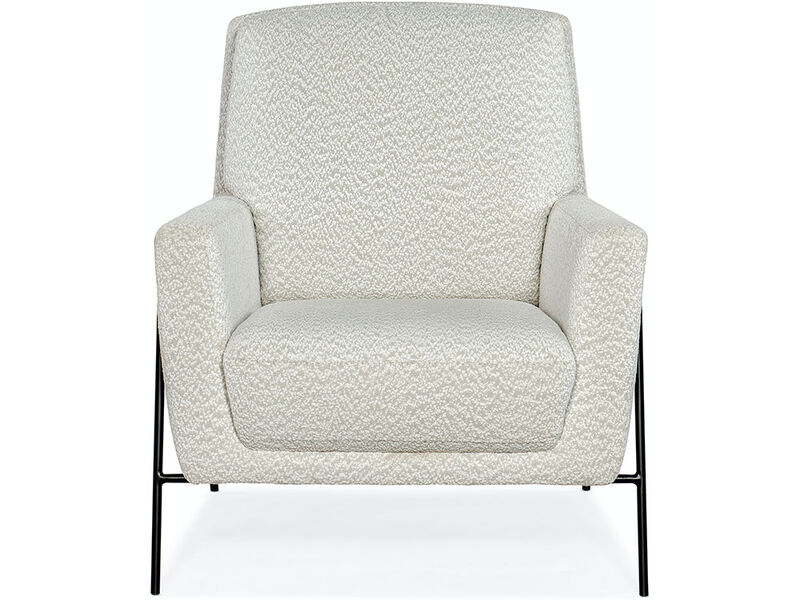 Amette Metal Frame Club Chair, Ivory