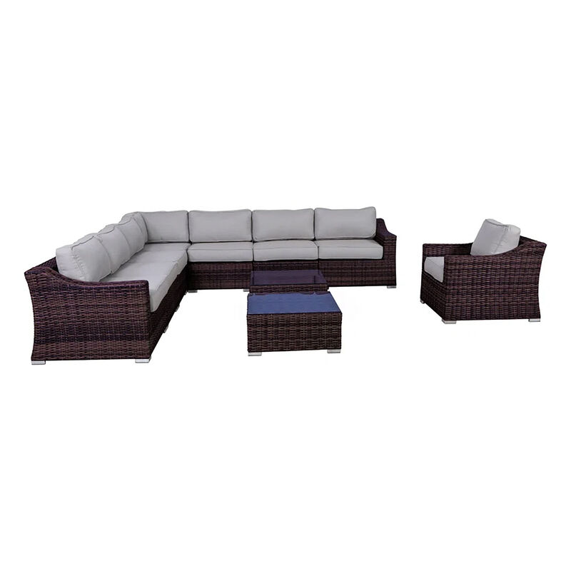 Living Source International Wicker Fully Assembled 7 - Person Seating Group with Cushions