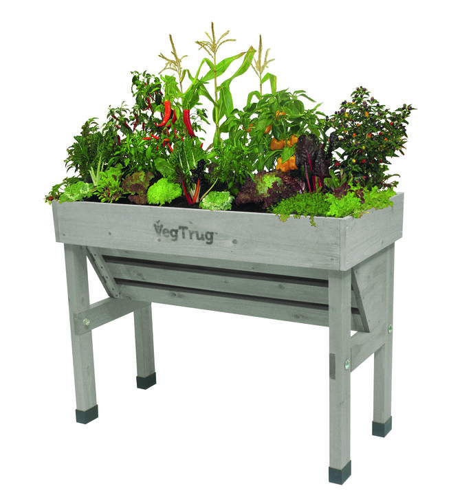 Small Wall Hugger Raised Planter VegTrug - Gray Wash (FSC 100%)