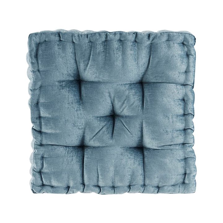 Gracie Mills Elara Textured Poly Chenille Square Floor Pillow Cushion