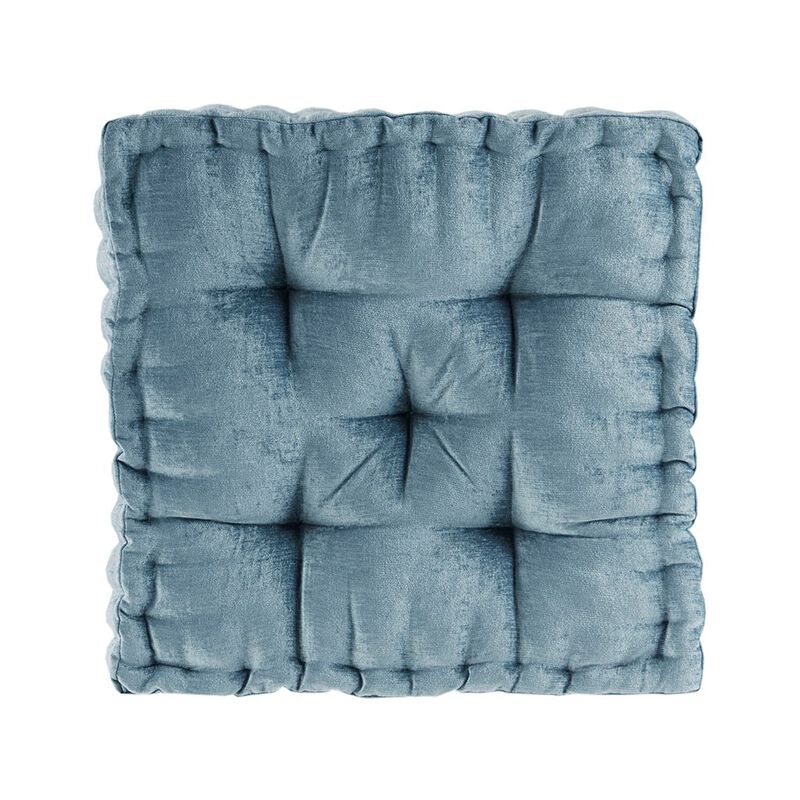 Gracie Mills Elara Textured Poly Chenille Square Floor Pillow Cushion