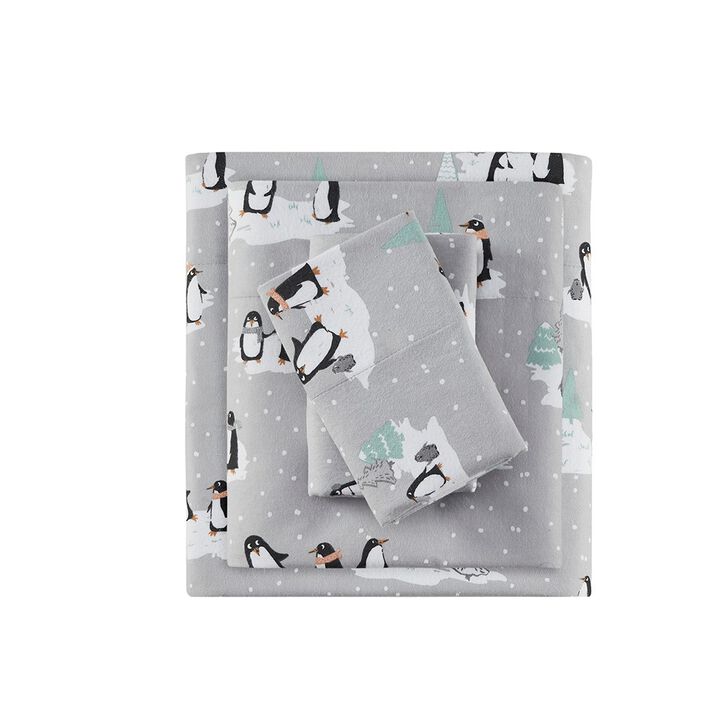 Gracie Mills Persephone 4-Peice Cotton Flannel Sheet Set
