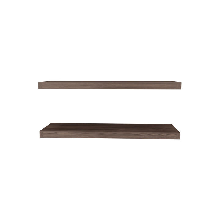 Floating Shelf Dallas, Living Room, Dark Walnut