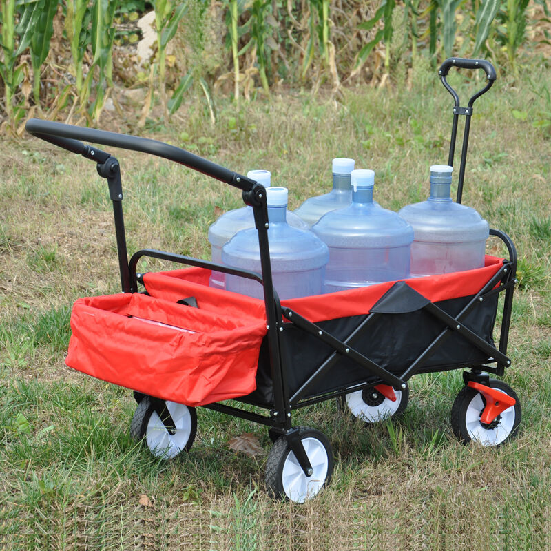 Streamdale Folding Outdoor Utility Wagon with Drink Holder