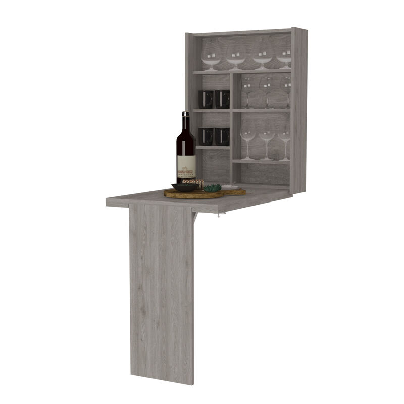 DEPOT E-SHOP Toscana Wall Double Door Cabinet, Two Shelves, Light Gray