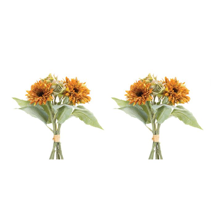 Fall Mum Floral Bundle for Autumn Décor and Seasonal Arrangements (Set of 2)