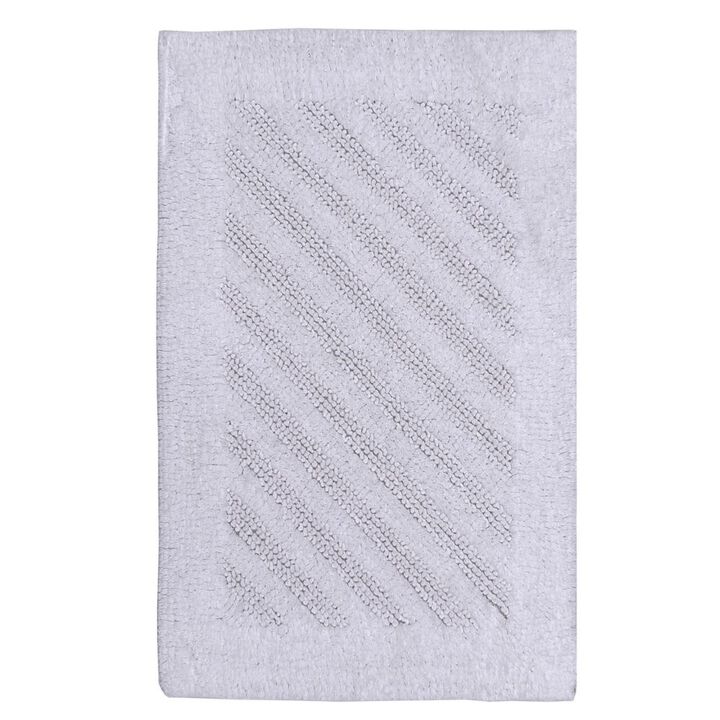 Knightsbridge Shooting Star 220 GSF Reversible Bath Rug 24 x 40 - White