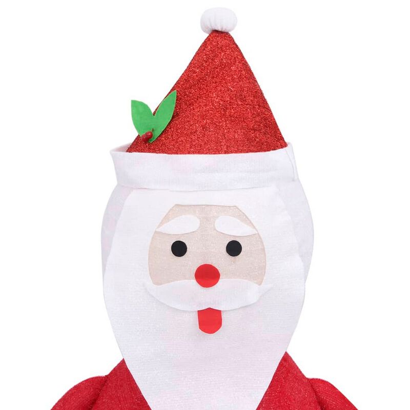 Mani Christmas Decor 3 ft Santa Clause, 120 LED Lights, White and Red - Benzara