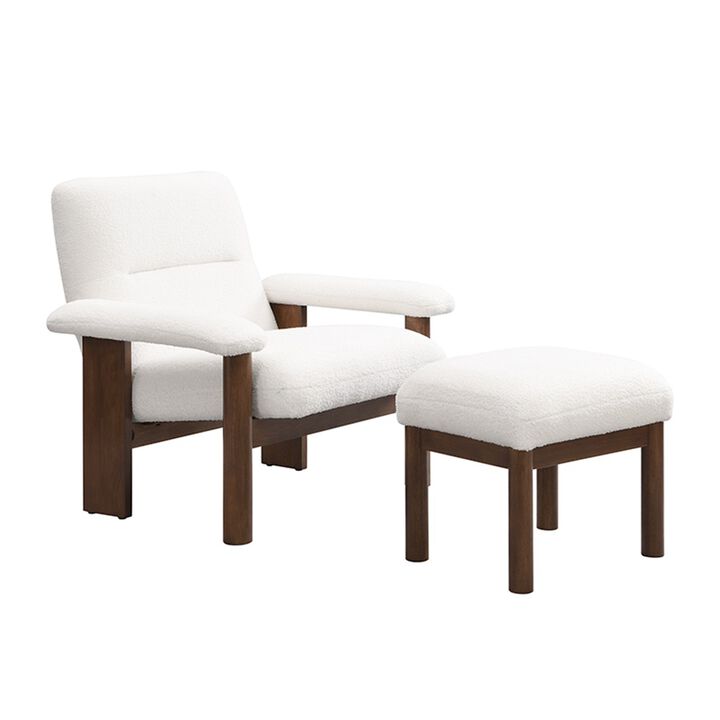 Merax Modern Accent Chair with Ottoman