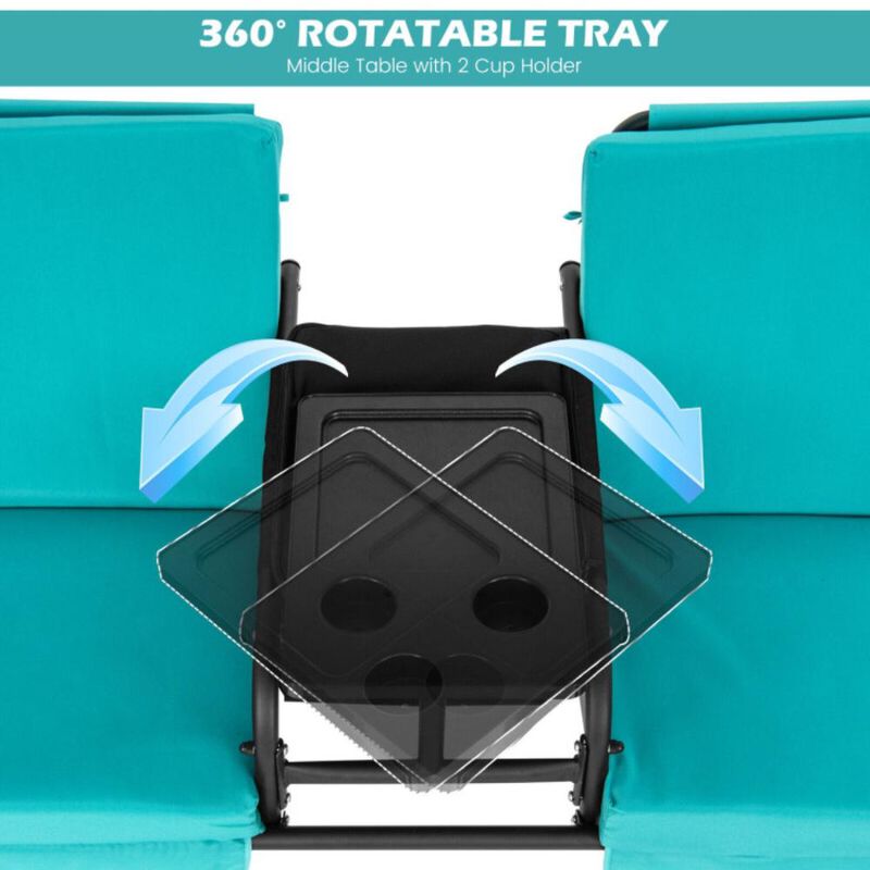 Hivvago Porch Swing Chair with Adjustable Canopy