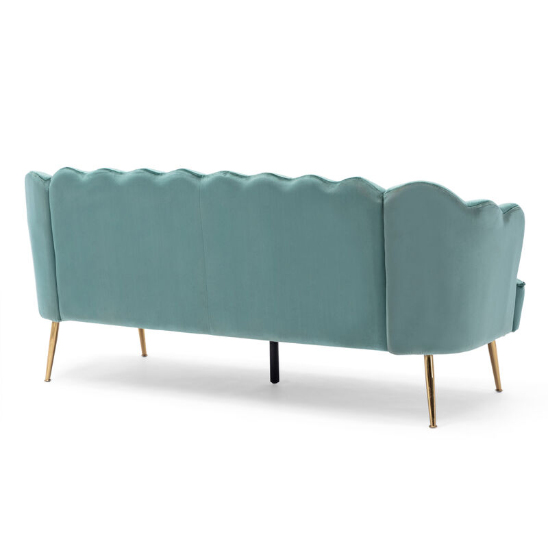 Merax Shell Design 3 Seats Velvet Sofa