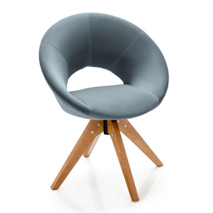 Hivvago Swivel Accent Chair with Oversized Upholstered Seat for Home Office