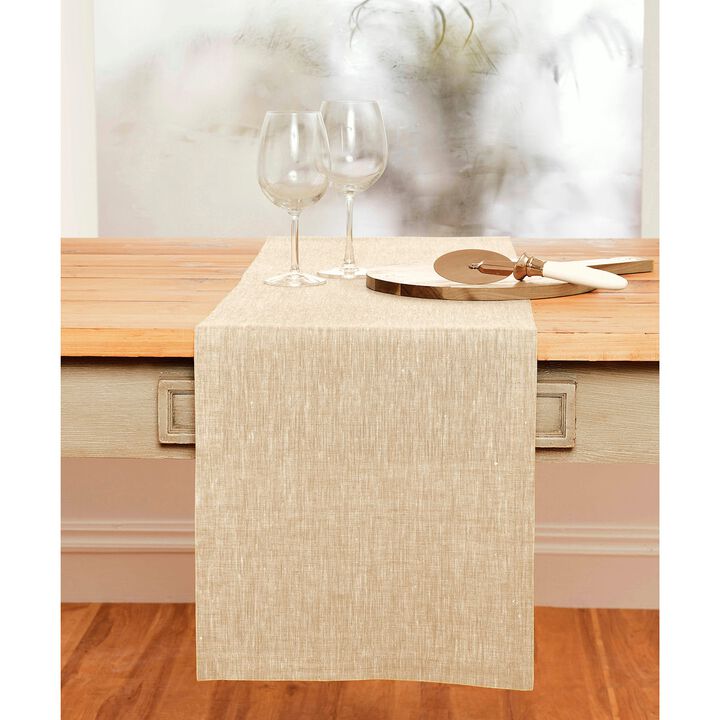 Solino Home 100% Pure Linen Table Runner | Athena for Thanksgiving, Christmas
